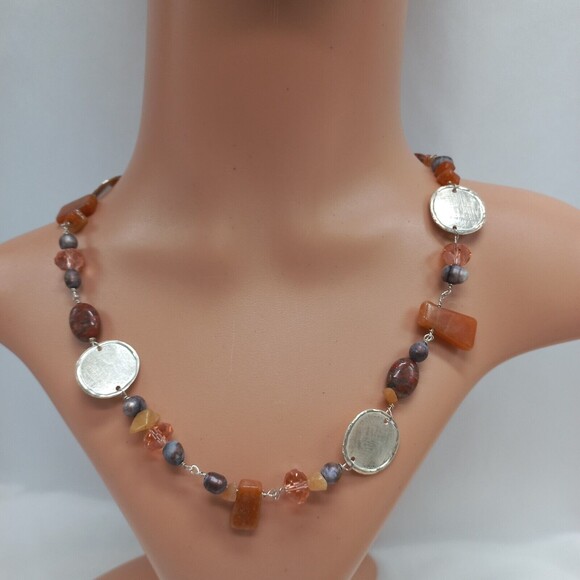 Vntg Quartz .925 Sterling Necklace Toggle Clasp HANDPICKED by Melanie Mauldin - Picture 2 of 10